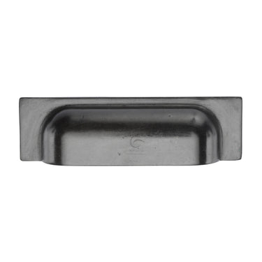 M Marcus - M.Marcus Architectural Hardware - Rustic Bronze Military Cabinet Pull Handle - 152 - 178mm; #finish_rustic-dark-bronze