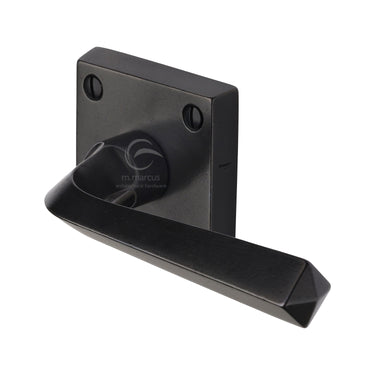 M Marcus - M.Marcus Architectural Hardware - Donnington Door Handles on Square Rose; #finish_rustic-dark-bronze