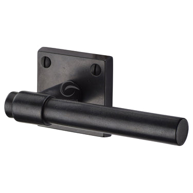 M Marcus - M.Marcus Architectural Hardware - Fountain Door Handles on Square Rose; #finish_rustic-dark-bronze