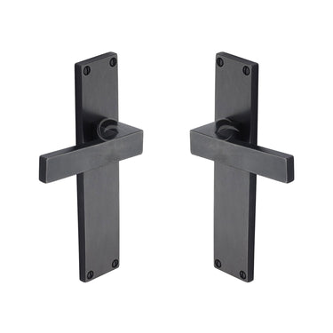 M Marcus - M.Marcus Architectural Hardware - Cheswell Door Handles - Latch - Pair; #finish_rustic-dark-bronze