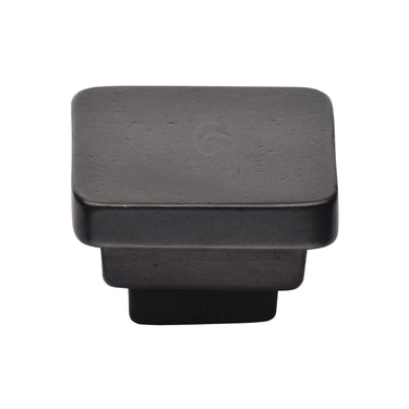 M Marcus - M.Marcus Architectural Hardware - Square Stepped Cabinet Knob - 38mm; #finish_rustic-dark-bronze