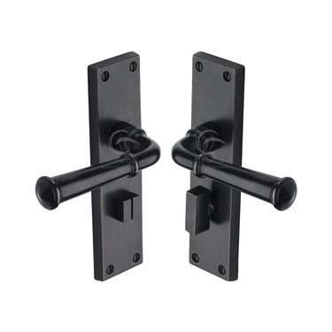 M Marcus - M.Marcus Architectural Hardware - Ashfield Door Handles - Bathroom - Pair; #finish_rustic-dark-bronze