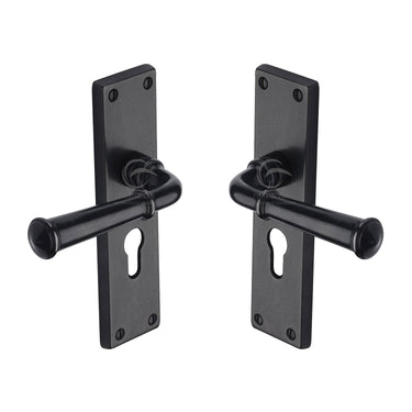 M Marcus - M.Marcus Architectural Hardware - Ashfield Door Handles - Euro Lock - Pair; #finish_rustic-dark-bronze