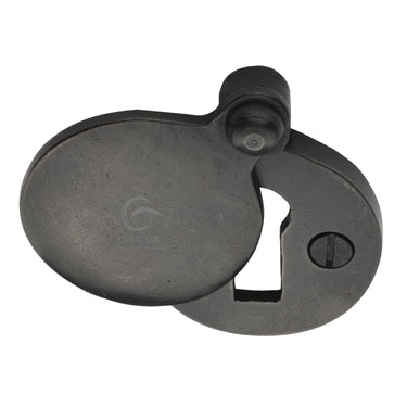 M Marcus - M.Marcus Architectural Hardware - Standard Key Escutcheon Round Covered; #finish_rustic-dark-bronze