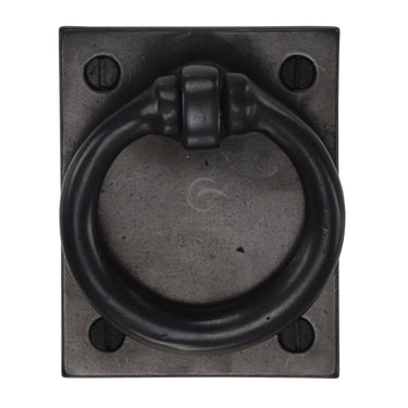 M Marcus - M.Marcus Architectural Hardware - Rustic Ring Drop Pull On Plate; #finish_rustic-dark-bronze