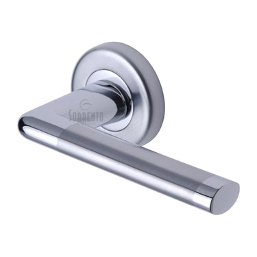 M Marcus - Sorrento - Lena Door Handles on Round Rose; #finish_apollo-finish