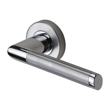 M Marcus - Sorrento - Mercury Zinc Door Handles on Round Rose; #finish_apollo-finish