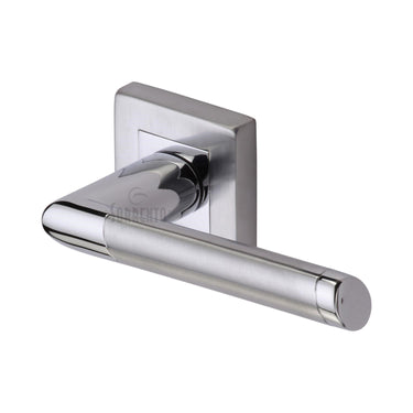 M Marcus - Sorrento - Mercury Sq Door Handles on Square Rose; #finish_apollo-finish