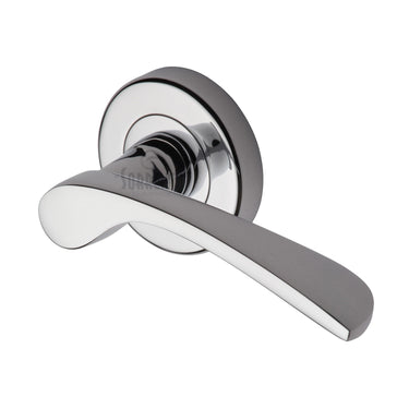 M Marcus - Sorrento - Arcadia Door Handles on Round Rose; #finish_polished-chrome