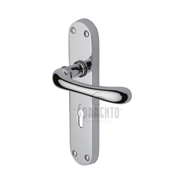 M Marcus - Sorrento - Donna Door Handles - Lock - Pair; #finish_polished-chrome
