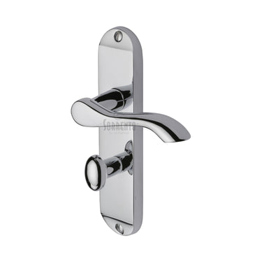 M Marcus - Sorrento - Aurora Door Handles - Bathroom - Pair; #finish_polished-chrome