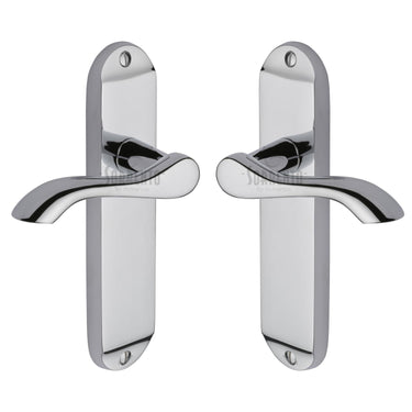 M Marcus - Sorrento - Aurora Door Handles - Latch - Pair; #finish_polished-chrome