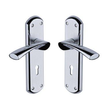 M Marcus - Sorrento - Atlanta Door Handles - Lock - Pair; #finish_apollo-finish