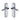 M Marcus - Sorrento - Atlanta Door Handles - Lock - Pair; #finish_satin-chrome
