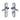 M Marcus - Sorrento - Atlanta Door Handles - Bathroom - Pair; #finish_satin-chrome