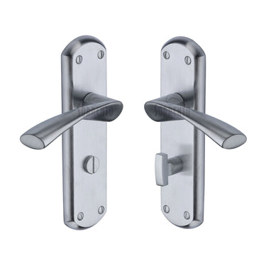 M Marcus - Sorrento - Atlanta Door Handles - Bathroom - Pair; #finish_satin-chrome