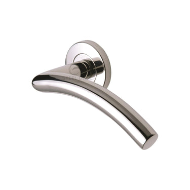 M Marcus - Steel Line - Tubular Door Handles on Round Rose - SS-551; #finish_polished-steel