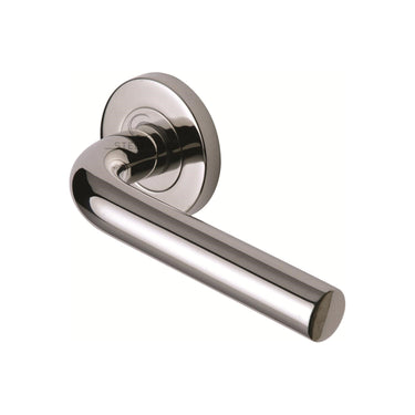 M Marcus - Steel Line - Tubular Door Handles on Round Rose - SS-701; #finish_polished-steel