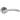 M Marcus - Serozzetta - Tres Door Handles on Rose - Pair; #finish_satin-chrome