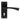 M Marcus - Serozzetta - Venti Door Handles on Backplate - Lock - Pair; #finish_matt-black