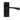 M Marcus - Serozzetta - Venti Door Handles on Backplate - Latch - Pair; #finish_matt-black