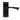 M Marcus - Serozzetta - Venti Door Handles on Backplate - Bathroom - Pair; #finish_matt-black