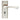 M Marcus - Serozzetta - Venti Door Handles on Backplate - Bathroom - Pair; #finish_satin-nickel