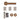 Deanta - Deanta - Sparta Complete Door Pack - Standard UK Lock - 4" Hinges; #finish_rose-gold