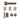 Deanta - Deanta - Sparta Complete Door Pack - Bathroom Door - 4" Hinges; #finish_antique-brass