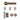 Deanta - Deanta - Sparta Complete Door Pack - Standard UK Lock - 3" Hinges; #finish_antique-brass