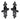 M Marcus - Tudor - Tudor Door Handles - Fleur De Lys - Lock - Pair; #finish_black-antique