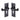 M Marcus - Tudor - Tudor Door Handles - Colonial - Euro Lock - Pair; #finish_black-antique