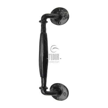 M Marcus - Tudor - Tudor Door Pull Handle - Offset - On Rose; #finish_black-antique