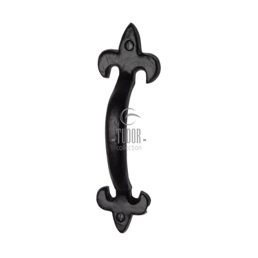 M Marcus - Tudor - Fleur De Lys Door Pull Handle - 5"; #finish_black-antique