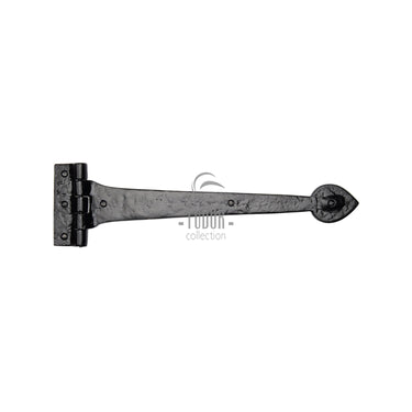 M Marcus - Tudor - Tudor Black Iron Strap Hinge - 12"; #finish_black-antique