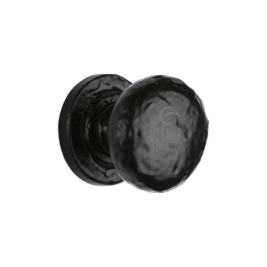 M Marcus - Tudor - Tudor Rustic Round Cabinet Knob - 25mm; #finish_black-antique