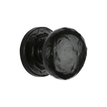 M Marcus - Tudor - Tudor Rustic Round Cabinet Knob - 32mm; #finish_black-antique