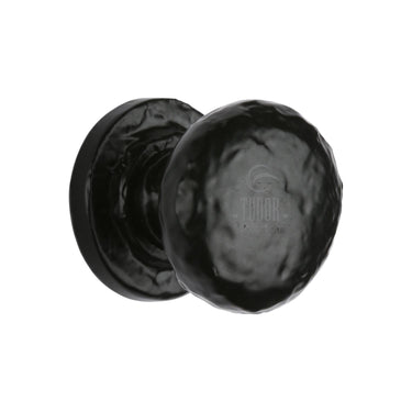 M Marcus - Tudor - Tudor Rustic Round Cabinet Knob - 38mm; #finish_black-antique