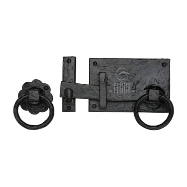 M Marcus - Tudor - Tudor Gate Latch Wide - Right Hand; #finish_black-antique