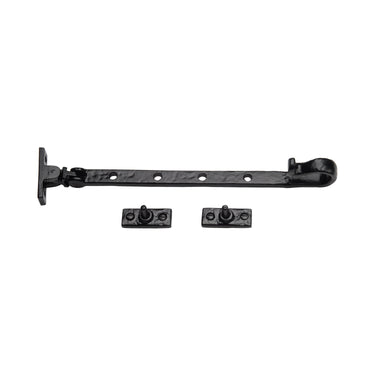 M Marcus - Tudor - Casement Window Stay - Shepherd's Crook Pattern - 10"; #finish_black-antique