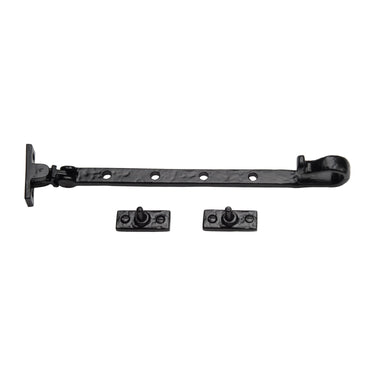 M Marcus - Tudor - Casement Window Stay - Shepherd's Crook Pattern - 12"; #finish_black-antique