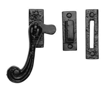 M Marcus - Tudor - Tudor Casement Window Fastener; #finish_black-antique