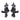 M Marcus - Tudor - Tudor Door Handles - Wroxeter - Bathroom - Pair; #finish_black-antique