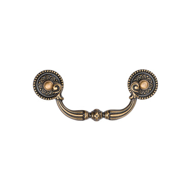 M Marcus - M.Marcus Architectural Hardware - Ornate Swan Drawer Drop Pull; #finish_distressed-brass