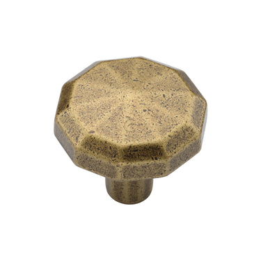 M Marcus - M.Marcus Architectural Hardware - Octagonal Cabinet Knob; #finish_distressed-brass