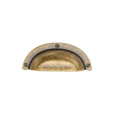M Marcus - M.Marcus Architectural Hardware - Drawer Cup Pull; #finish_distressed-brass