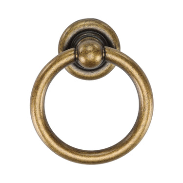 M Marcus - M.Marcus Architectural Hardware - Classic Round Ring Pull; #finish_distressed-brass