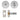 M Marcus - Serozzetta - UDP Bathroom Accessories Pack - Turn & Release and Deadbolt - 50mm dia.; #finish_polished-chrome