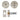 M Marcus - Serozzetta - UDP Bathroom Accessories Pack - Turn & Release and Deadbolt - 50mm dia.; #finish_satin-nickel