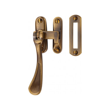 M Marcus - Heritage Brass - Casement Window Fastener - Spoon Pattern; #finish_antique-brass